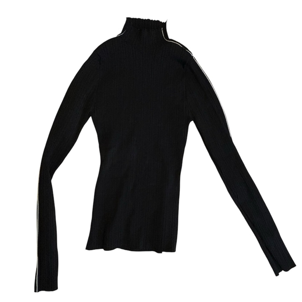 Black Zara Ribbed Turtleneck